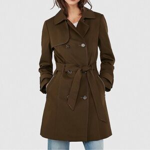 Express Green Trench Coat